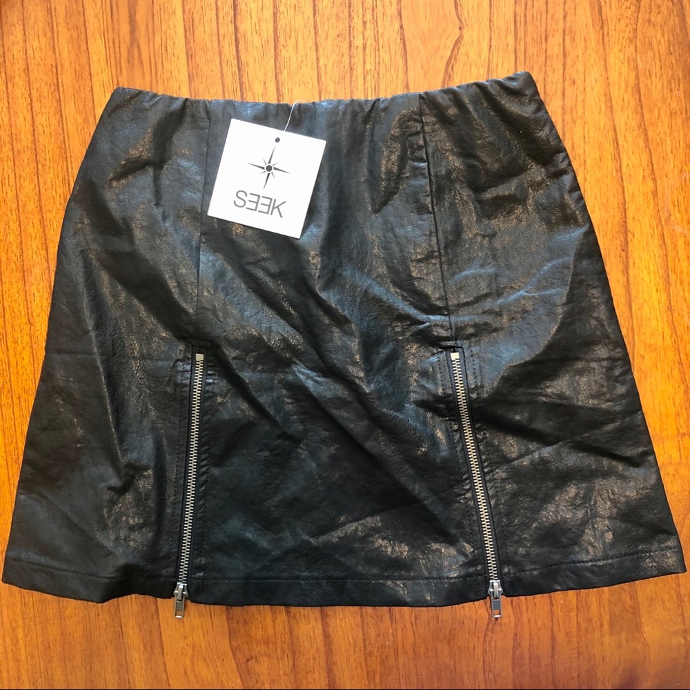 LF Seek the label faux leather skirt NEW